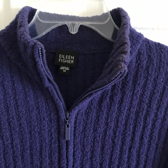 Eileen Fisher Purple 1/4 Zip Sweater size Medium - Picture 2 of 6